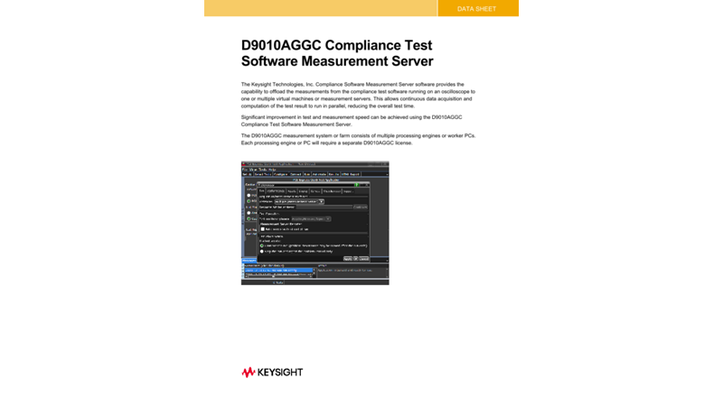 D9010AGGC Compliance Test Software Measurement Server